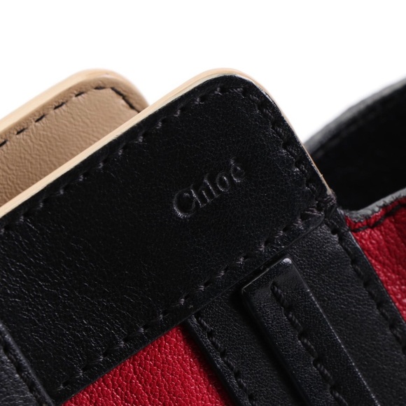 Chloe Alison Tote in Hot Pink and Black Color Block Leather - Picture 3 of 7